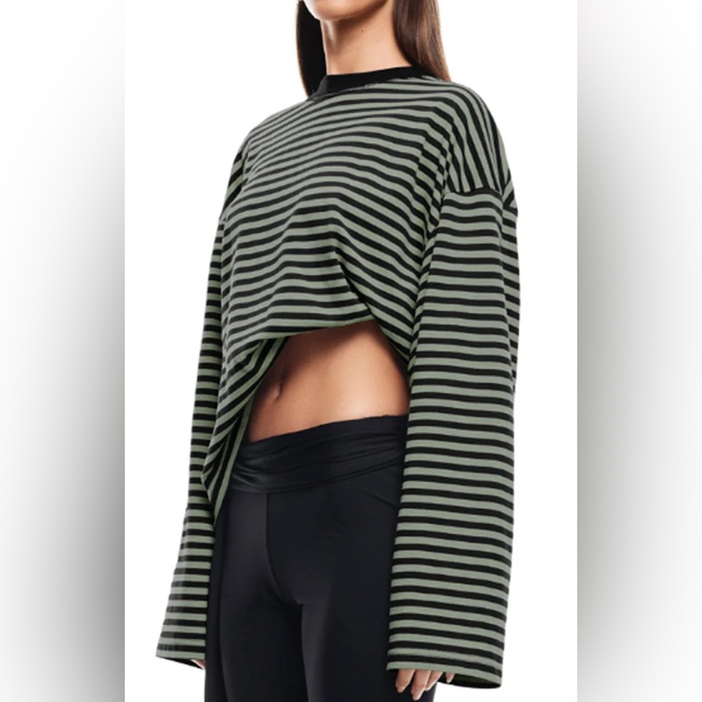 LIONESS Bloom Long Sleeve Forest Stripe Oversize XXS halloween